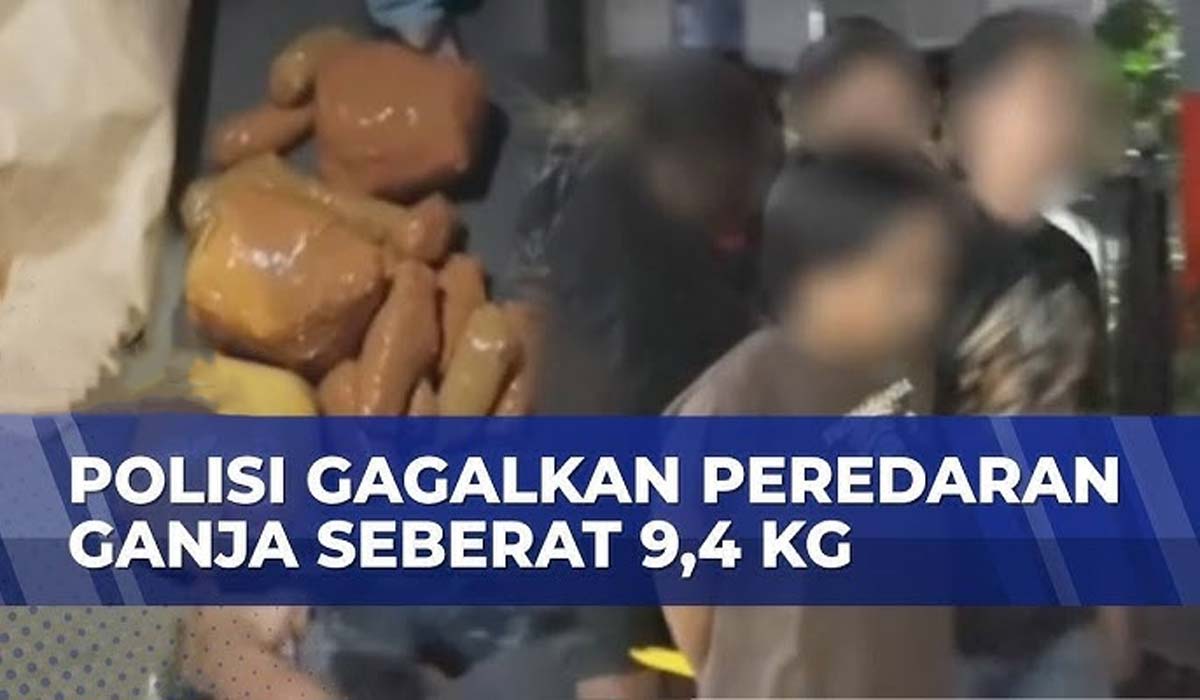 Barang Bukti Ganja 9,4 Kilogram Disita Polisi